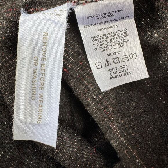 LOFT Women's Textured A Line Mini Skirt w/ Tie Waist Size Medium Petite - Picture 3 of 4